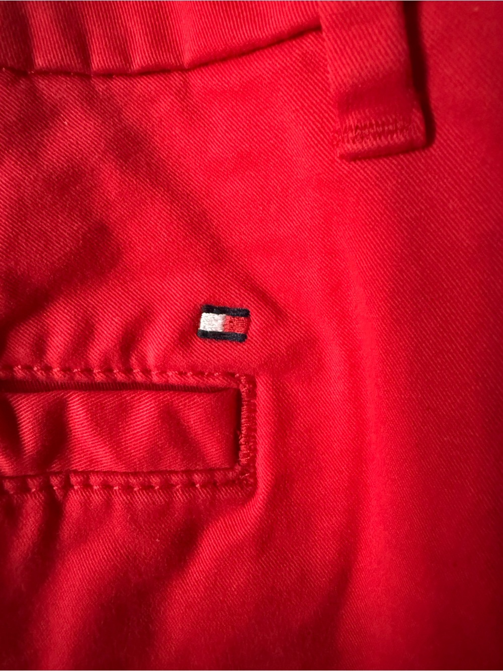 Tommy Hilfiger Red Cotton Chino Bermuda Shorts - Picture 3 of 5